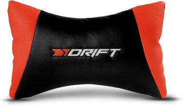 Ігрове крісло DRIFT DR175RED, екошкіра, 2D підлокітники, клас 4, чорний/червоний