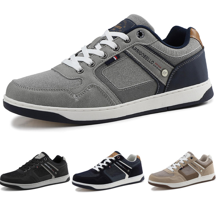 ARRIGO BELLO Кросівки для чоловіків: стильні та зручні для прогулянок та спорту. Матеріал: штучна шкіра PU. Розміри 41-46. Сірий колір (Grau004).