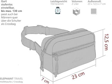 Сумка на пояс для жінок та чоловіків, велика міська сумочка, сумка через плече, спортивна сумка-шоппер, сумка-елемент для подорожей (сіро-чорна 13027)