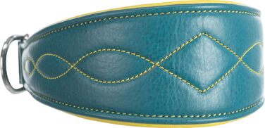 Нашийник для собак TRIXIE Active Komfort Windhunde, S-M, обхват 33-42 см, petrol/yellow, широке підкладкове під горло