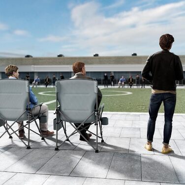 Крісло для кемпінгу Timber Ridge XXL, 230 кг, широке сидіння 62 см, висока спинка, підсклянник, міцні підлокітники для кемпінгу, пікніка, саду та балкону