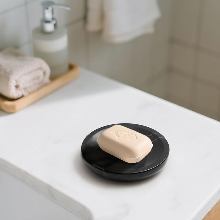 WORHE Миска для мила з мармуру, овальна, стійка до подряпин, для кухні, ванної кімнати, душу, мийки