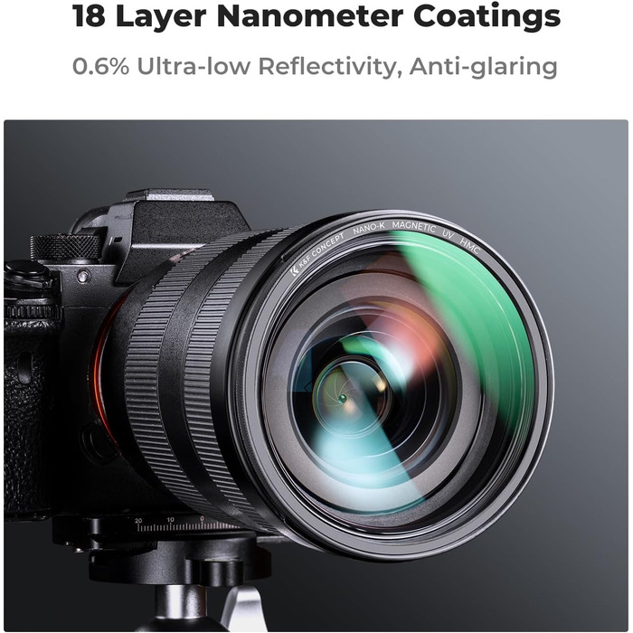 Фільтр UV K&F Concept 77mm для об'єктивів: захист від пилу, бруду та подряпин (магнітний)