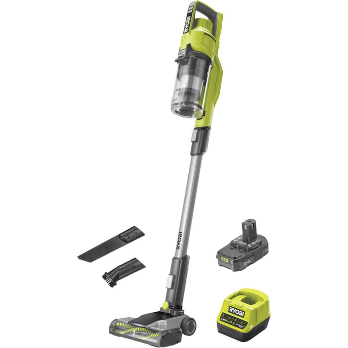 Акумуляторний пилосос RYOBI 18V ONE+ Brushless RSV18BL-0 (900 л/хв, 800 мл, без акумулятора та зарядного пристрою), зелений та антрацитовий