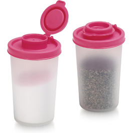 SIGNORAWARE Salt and Pepper Shakers, Moisture-Resistant, Set of 2 Large Salt Shakers, for Travel, Camping, Picnic, Outdoor, Kitchen, Lunchboxes, Travel, Spice Set, Transparent