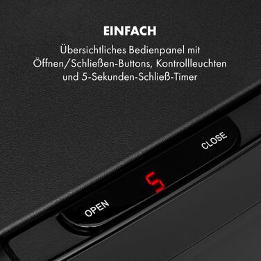 Сенсорний сміттєвий кошик Klarstein Touchless, 72 л, набір з 4 контейнерів (43 л та 2х12,5 л), автоматичне відкриття та закриття, чорний