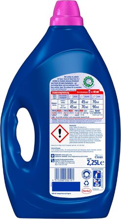 Рідкий пральний засіб Spee Aktiv Gel Color 4+1 для кольорових речей, 2.25 л (набір 2 шт, 100 прань), 20-60°C