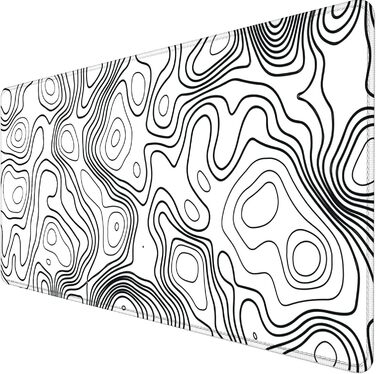 Кірпач для миші XXL 900 x 400 мм з художнім контуром, водонепроникний, з антиковзаючою основою для ПК, MacBook, ноутбука. Підвищує точність та швидкість.