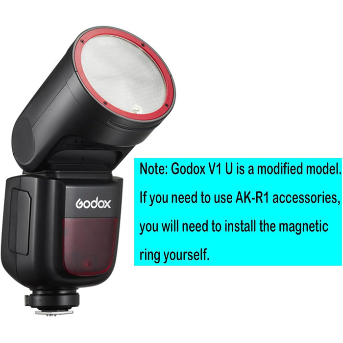 Спалах Godox V1N для Nikon: потужний, швидкий, з Li-Ion акумулятором, 76 Вт, TTL, HSS 1/8000, 480 спахів, перезарядка 1.5с