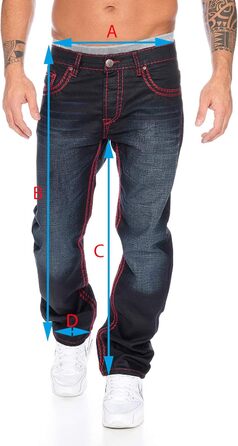 Чоловічі джинси Rock Creek преміум класу, чорні, модель RC-2092, 34W/32L