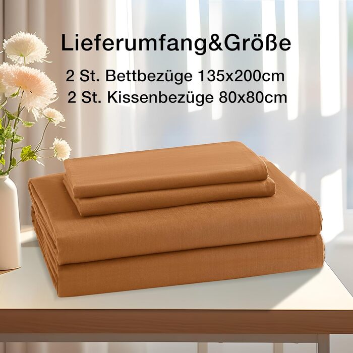 Комплект постільної білизни JELLYMONI 135x200 з бавовни, Oeko-Tex, 2 шт. (Покривало 135x200 + Наволочка 40x80)