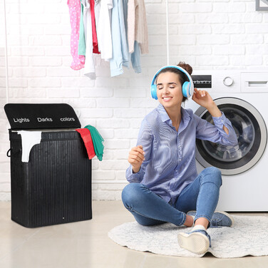 Relaxdays Laundry Sorter made of Bamboo
