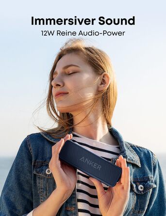 Портативна Bluetooth колонка Anker SoundCore 2 - блакитна, 24 год роботи, IPX7, потужний бас