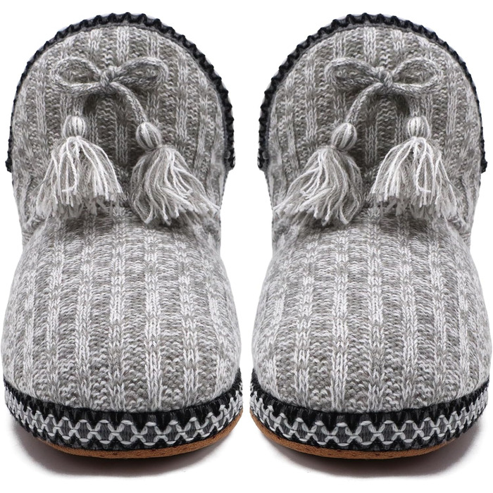 Тапочки халатні жіночі COFACE Lammfell, теплі, з м'якої вовни, сірі, 37/38 EU