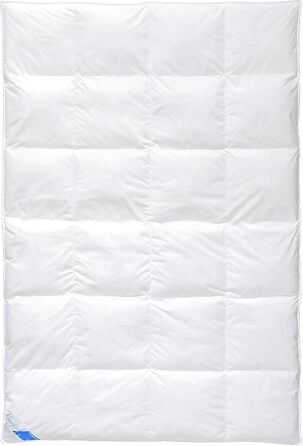Böhmerwald Comfort Down Comforter, suitable for allergy sufferers, 90% down / 10% feathers, fill weight: 4 X 6 boxes and 4cm inner stitching; 900 gr., warmth class: warm, white, OEKO-TEX STANDARD 100, size: 135 x 200 cm Warmth class warm 135 x 200 cm