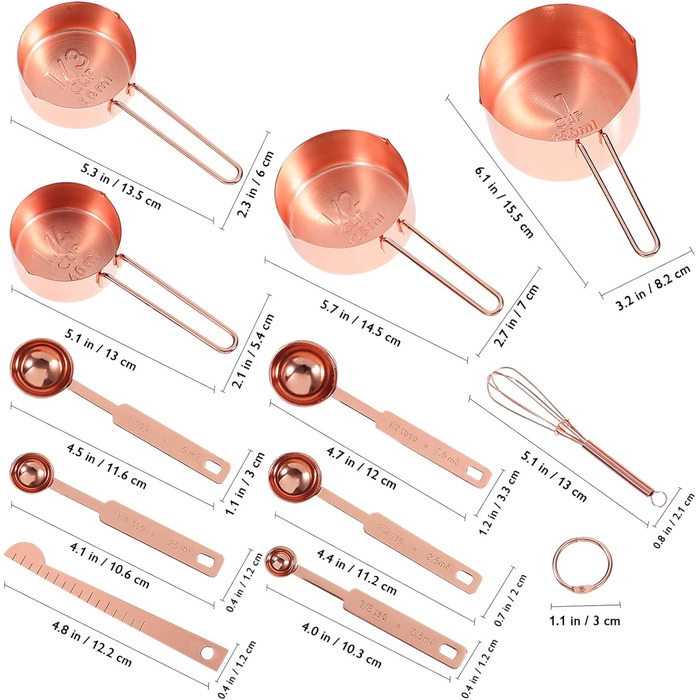 Baking Measuring Cups Measuring Spoons Cooking Spoon Milk Coffee Measuring Baking Utensils Measuring Spoons - Cups Measuring Utensils Tablespoon Measuring Spoons Mini 430 Stainless Steel Whisk