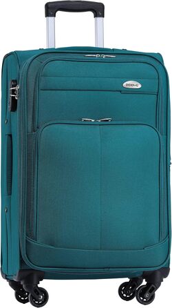 Чемодан BEIBYE з тканини, набір валіз-тележок, велика місткість, з замком, бірюзовий, L (64 см)