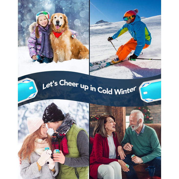 Електричні грілки для рук PHEJIE (2 шт.) - 3 режими нагріву, портативні, для активного відпочинку, кемпінгу, подарунок