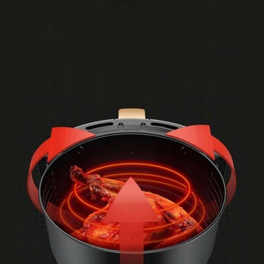 Аерофритюрниця 2400 Вт, 8 л, 8 програм, LED-сенсорний екран, чорна