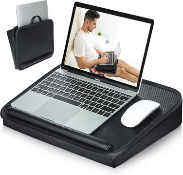 Підставка для ноутбука Lapdesk з подушкою, чорна - до 15.6 дюймів
