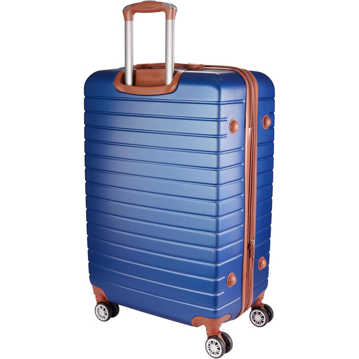 Набір валіз BruBaker Paris з трьох частин (M, L, XL) з жорстким корпусом, коліщата та замком-кодом. Валізи-тролі (M, L, XL) блакитного та коричневого кольорів.