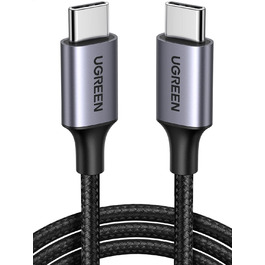 Кабель USB-C на USB-C UGREEN 60W PD 3.0, 1.0 м (1 м), сумісний з iPhone, Galaxy, MacBook, iPad, Pixel