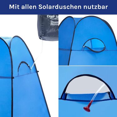 WofWise Portable Pop-Up Shower Toilet Tent - Outdoor Privacy Shelter for Camping, Hiking, Beach & Travel (Blue, XL)