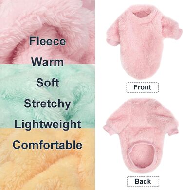 Dog Sweaters, 3-Pack, Dog Sweaters for Small Dogs, Dog Clothes for Small Dogs, Girls and Boys, Ultra Soft and Warm Puppy Sweater Dog Coat for Winter Christmas (XXS,
