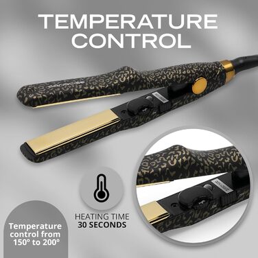 Випрямляч для волосся Corioliss C-Trip Titanium Leopard Gold з контролем температури для тонкого волосся
