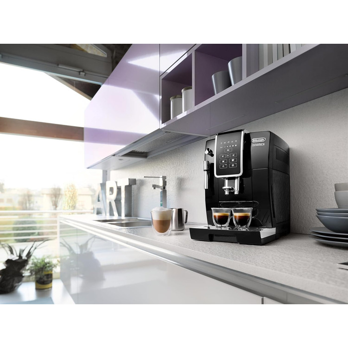 Кавомашина De'Longhi Dinamica ECAM 350.15.B: автоматична з капучинатором, чорна