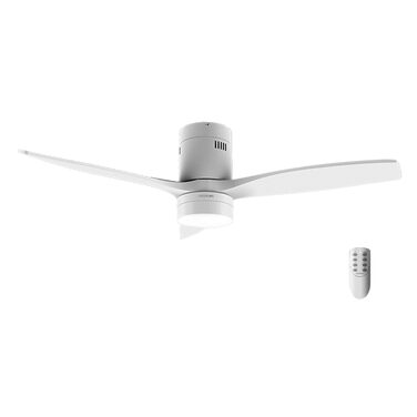 Стеляний вентилятор Cecotec Energysilence Aero 5600 Classic White з LED-підсвічуванням, 40W, діаметр 132 см, 6 швидкостей, пульт, літній/зимовий режим
