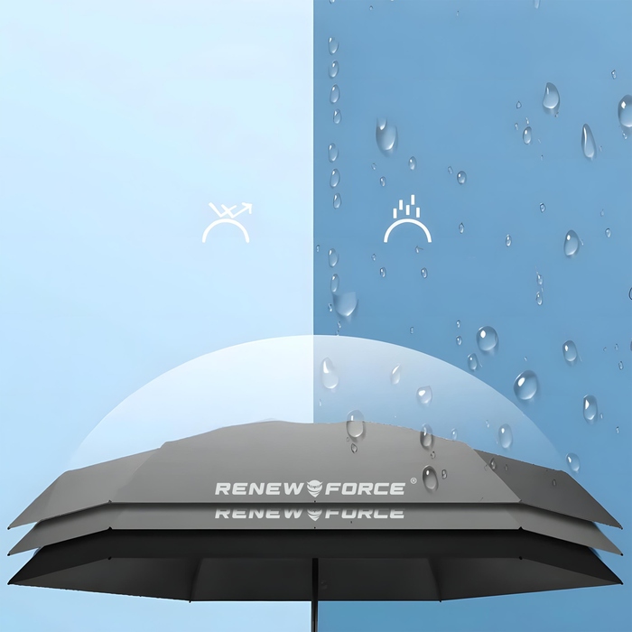 Парасолька Renew Force, ручна, складана, з чохлом, чорна