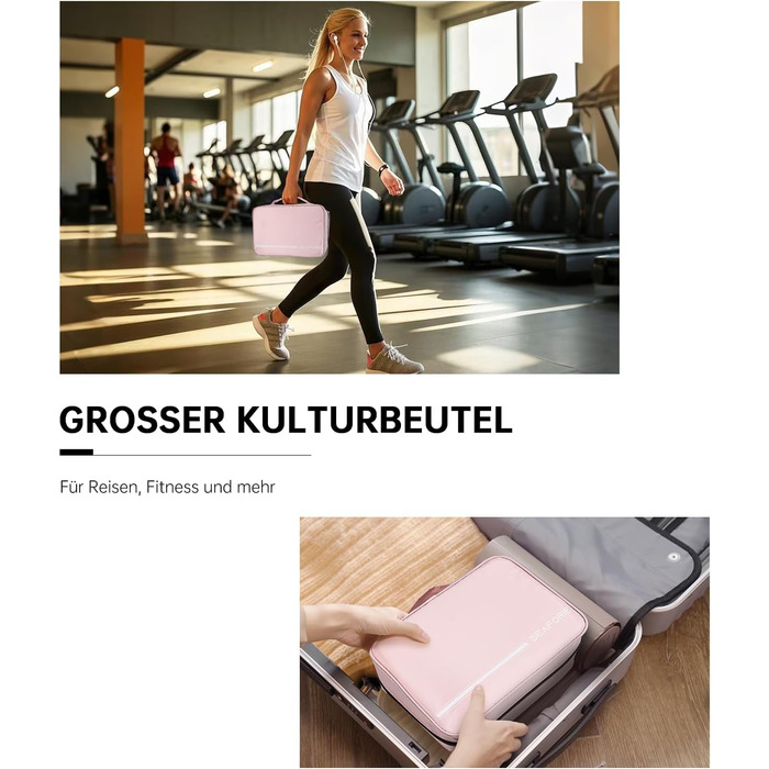 Сумка для туалетних аксесуарів на гачок, велика дорожня сумка-органайзер для жінок та чоловіків, 4-в-1 водонепроникна, для подорожей/кемпінгу, армійний зелений (рожевий)