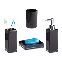 Relaxdays Bathroom Accessories Set, 4-piece