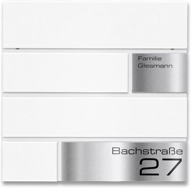 Поштова скринька Metzler G антрацит RAL 7016, з гравіюванням та табличкою з нержавіючої сталі, настінна, 37x37x10.5 см