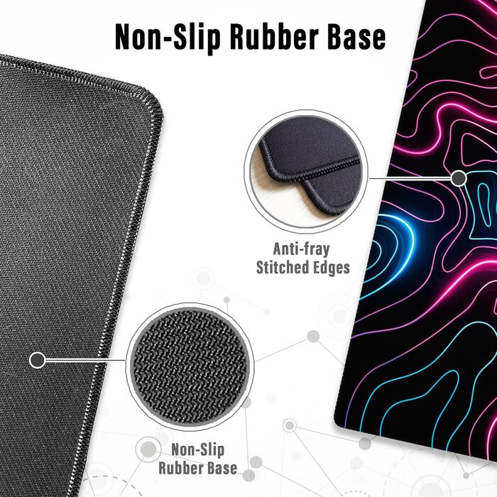 Ігрова мишка Pad Ovenbird з картою, великий XL, 80 x 30 см, чорний