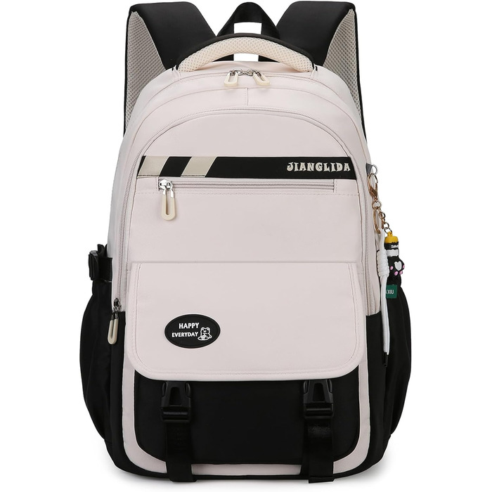 Дитячий рюкзак для школи: водонепроникний, з кількома кишенями, легкий, для дівчаток та хлопчиків (зелений, чорний)