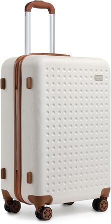 Чемодан-тележка KONO з жорсткою оболонкою, 76 см, 100 л, білий