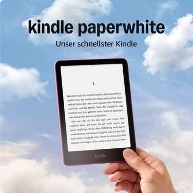 Amazon Kindle Paperwhite 16GB – рожевий, 7-дюймовий екран, тижнева автономія, з рекламою
