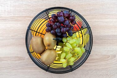 Стійка для фруктів Auroni Infinite 2 яруси, чорний матовий, діаметр 29 см, висота 33 см