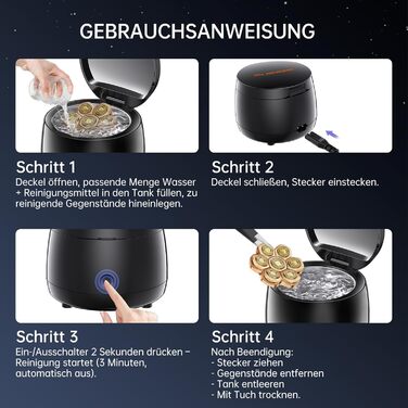 Електричний гоління голови для чоловіків 7D PRO Glatzen Rasierer - MAXGROOM IPX6 водонепроникний, з плаваючою головкою, 1400mAh, 8800RPM, USB-C, чорний