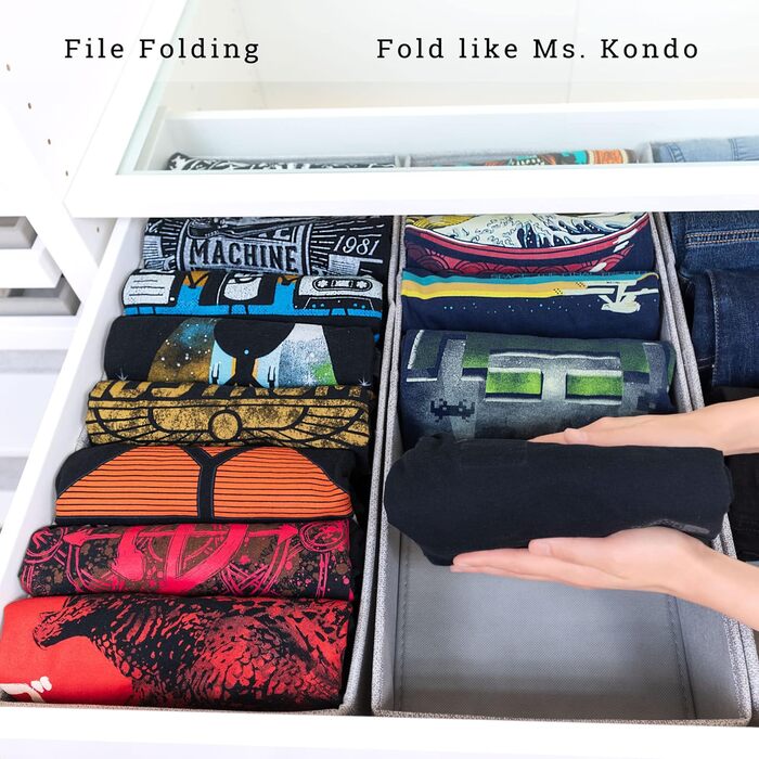 PAX100 File Folding Box for IKEA Pax Wardrobe; THE ORIGINAL; perfectly fitting; Stable base; Drawer organization system, set of 4