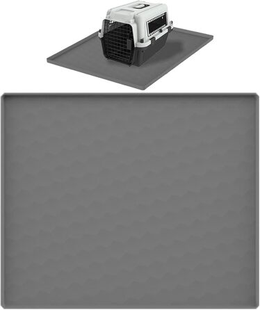 Килимок для годування собак, вологостійкий килимок під миску для тварин, великий силіконовий килимок 50 x 60 см з бортиком, захист від бруду, килимок для цуценят