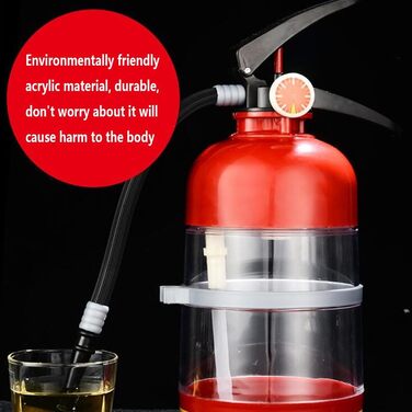 2L Whiskey Aerator, Fire Extinguisher Shape, Beer Maker for Wine, Beer, Whiskey, Drinks, Cocktails, Spirits