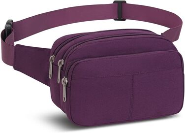 Поясна сумка на пояс для чоловіків та жінок, спортивна, для подорожей, прогулянок з собакою, на відкритий простір (фіолетовий)