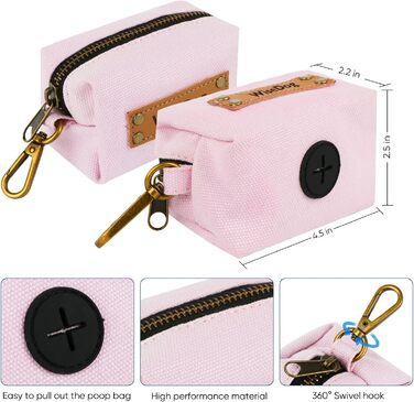 Набір повідка та нашийника для собак Wisedog: регульовані, міцні нашийники та повідки для собак маленьких, середніх та великих порід, з тримачем для пакетів для екскрементів (M, Оливковий). Колір: Зелений (XS(Нашийник: 22-30 см; Повідок: 1,2 м), Блідо-рож