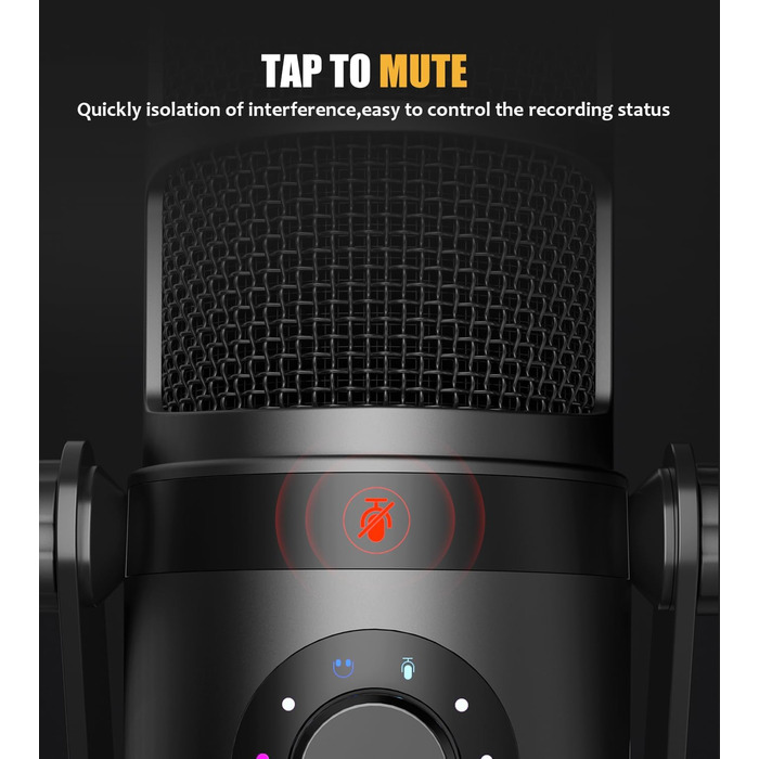MAONO PD400X: USB/XLR мікрофон для подкастів, студії, стрімінгу та геймінгу з регулюванням гучності та функцією Mute