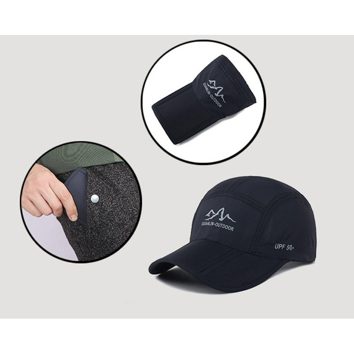 Кепка бейсболка для чоловіків та жінок, універсальний розмір, чорна