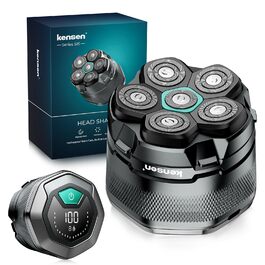 Машинка для гоління голови Glatzen Herren, акумуляторна, водонепроникна, Type-C, сіра