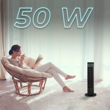 Турбовентилятор Cecotec EnergySilence 9090 Skyline, 76 см, білий, ручне керування